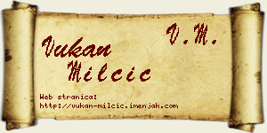 Vukan Milčić vizit kartica